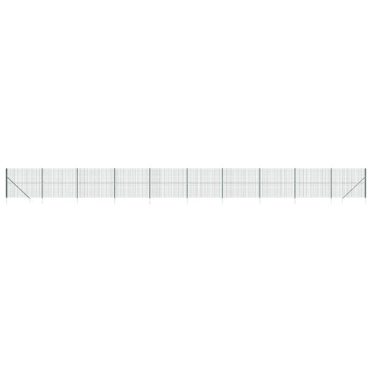 Recinzione Metallica con Picchetti Ancoraggio Verde 1,6x25 m