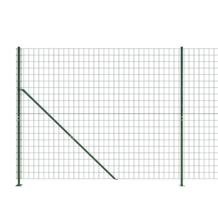 Recinzione Metallica con Flangia Verde 1,4x10 m 154163