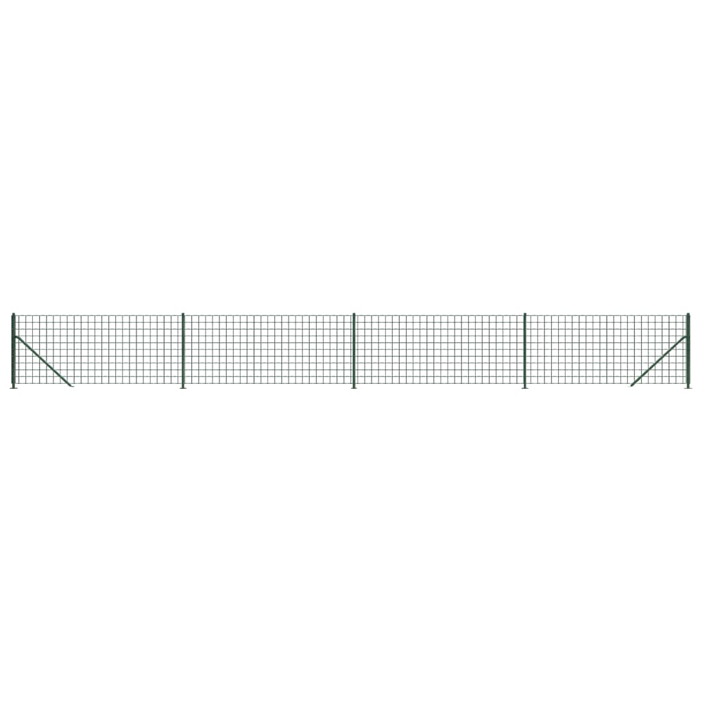 Recinzione Metallica con Flangia Verde 1x10 m 154177