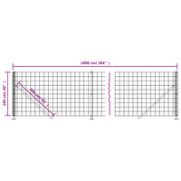 Recinzione Metallica con Flangia Verde 1x10 m 154177