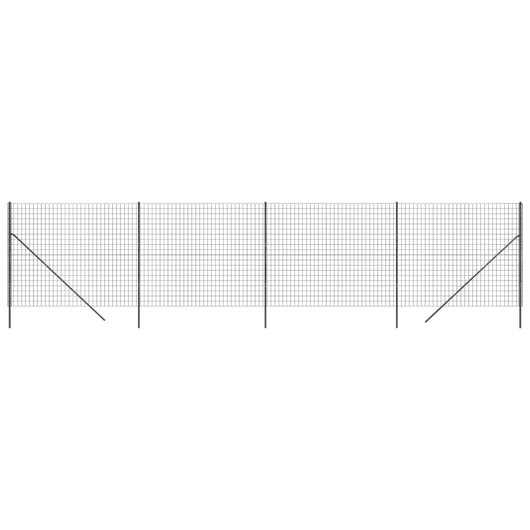 vidaXL Recinzione Metallica Antracite 1,6x10 m in Acciaio Zincato