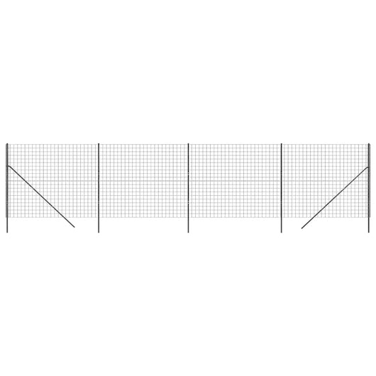 Recinzione Metallica Antracite 2x10 m in Acciaio Zincatocod mxl 128683