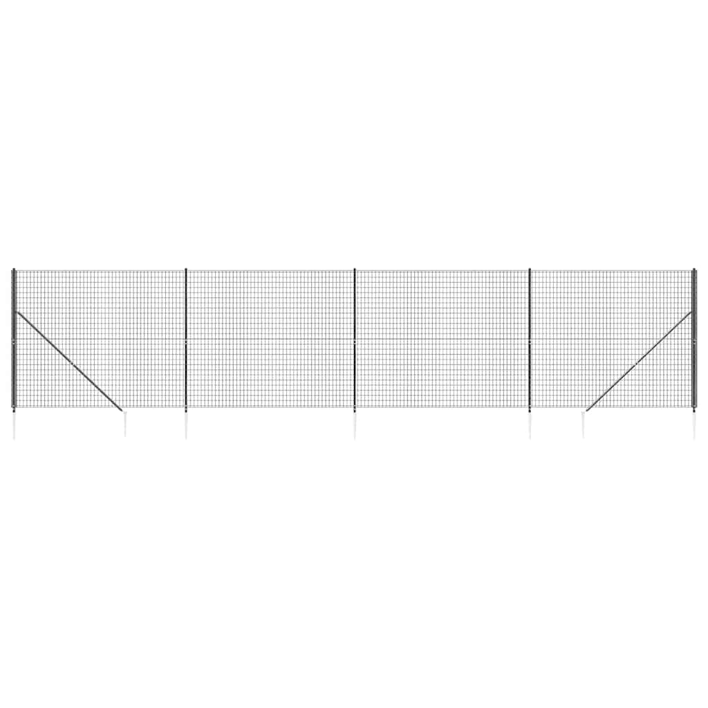 Recinzione Metallica con Picchetti Ancoraggio Antracite 2,2x10mcod mxl 133919