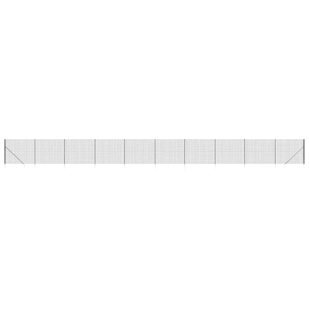 Recinzione Metallica con Picchetti Ancoraggio Antracite 2,2x25m 154255