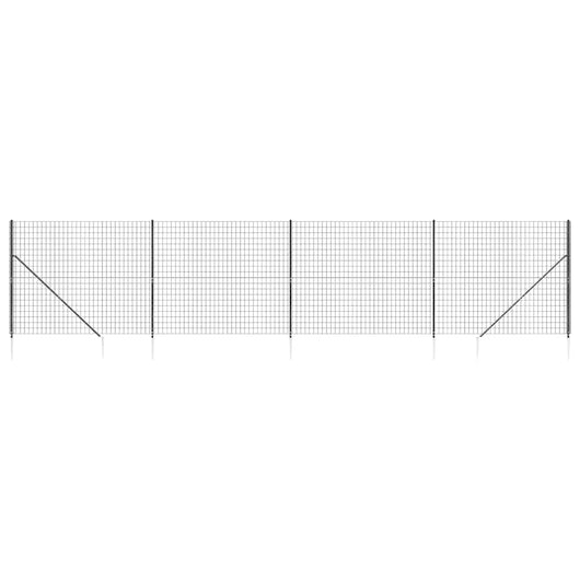 Recinzione Metallica con Picchetti Ancoraggio Antracite 2x10 mcod mxl 71126