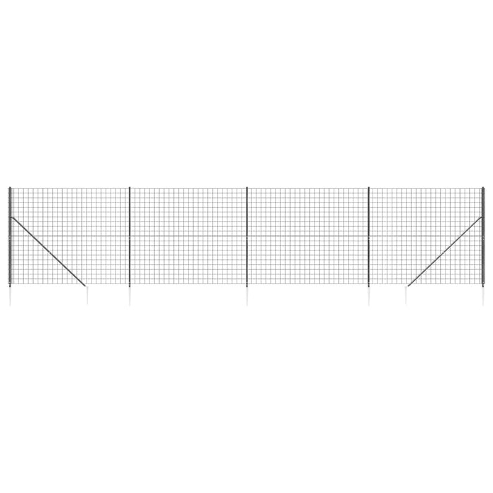 Recinzione Metallica con Picchetti Ancoraggio Antracite 1,4x10mcod mxl 103640