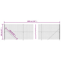 Recinzione Metallica con Flangia Antracite 1,6x10 m 154324