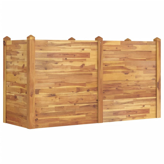 Fioriera Rialzata da Giardino-Vaso da Esterno-Fioriera Elevata 160x60x84cm Legno Massello Acacia