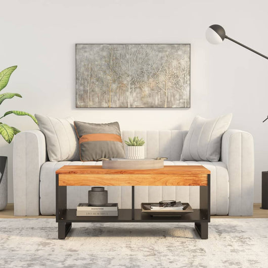 Tavolino da Salotto 90x50x40 cm in Legno Massello di Acacia 352870