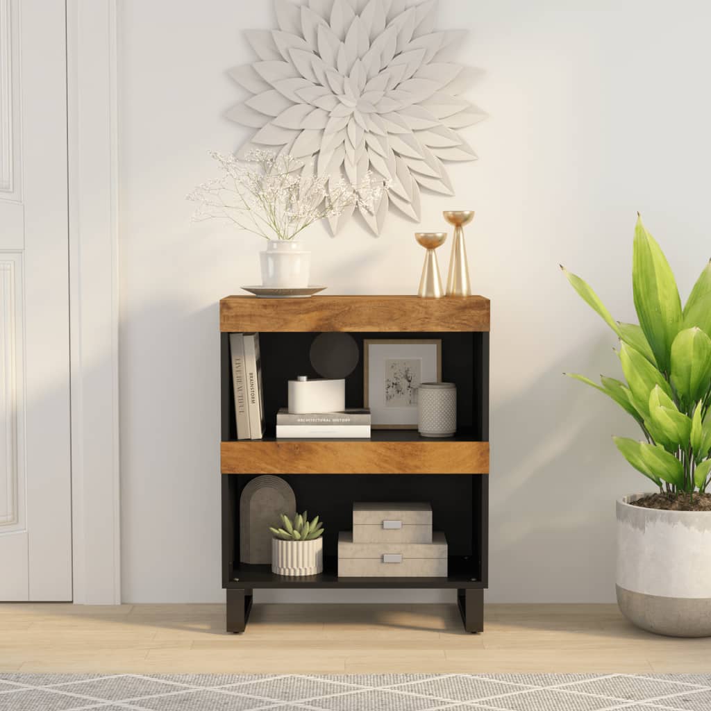 Credenza-Buffet-Armadio da cucina 60x33x75 cm in Legno Massello di Mango 463568