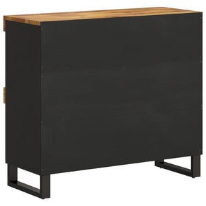 Credenza-Buffet-Armadio da cucina 85x33x75 cm in Legno Massello di Mango 838315