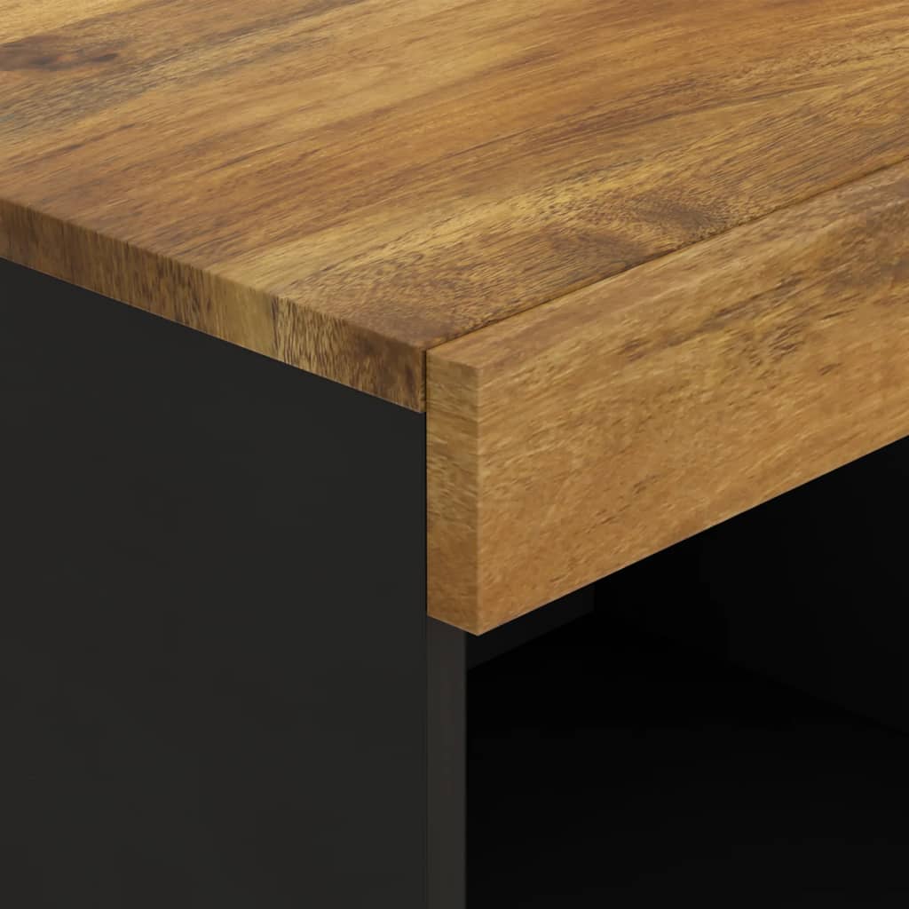 Credenza-Buffet-Armadio da cucina 85x33x75 cm in Legno Massello di Mango 838315
