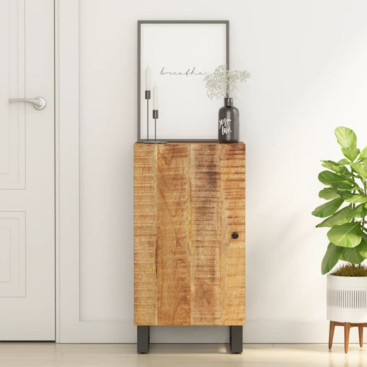 Credenza con Anta 40x31x75 cm in Legno Massello di Mango 352909