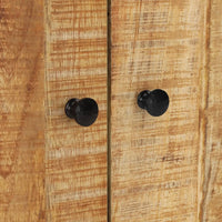 Credenza cassettiera mobile contenitore organizer cucina soggiorno soggiorno con 2 ante 60 x 33 x 75 cm legno massello di mango marrone 02_0029728