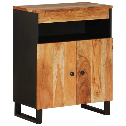 Credenza con 2 Ante 60x33x75 cm in Legno Massello di Acaciacod mxl 80701