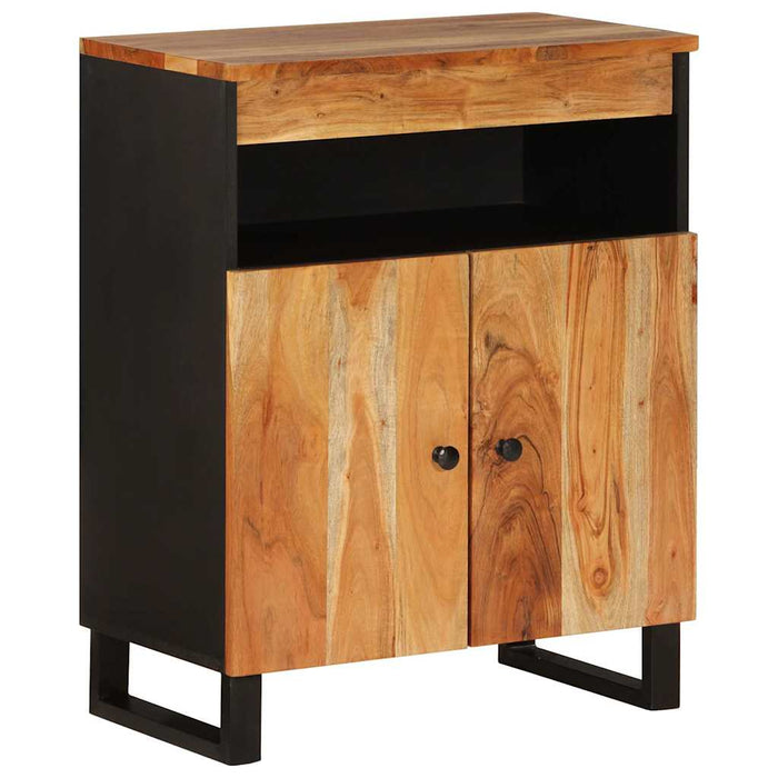 Credenza con 2 Ante 60x33x75 cm in Legno Massello di Acaciacod mxl 80701