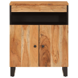 Credenza con 2 Ante 60x33x75 cm in Legno Massello di Acaciacod mxl 80701