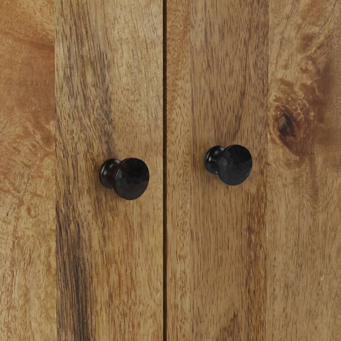 Credenza cassettiera cassettiera mobile contenitore organizer cucina soggiorno soggiorno con 4 ante 60 x 33 x 75 cm legno massello di mango marrone 02_0029749