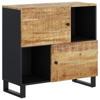Credenza con 2 Ante 80x33x75 cm in Legno Massello di Mango