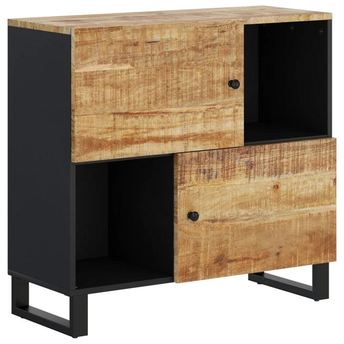 Credenza con 2 Ante 80x33x75 cm in Legno Massello di Mango
