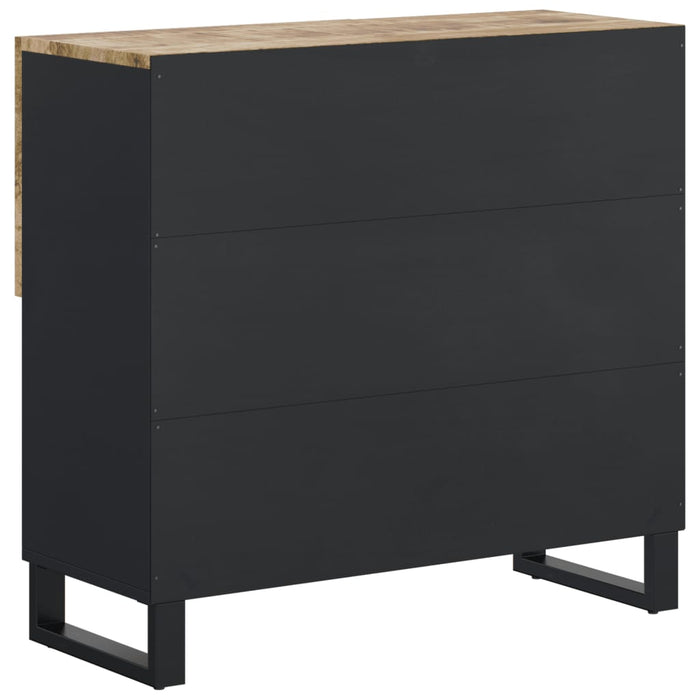 Credenza con 2 Ante 80x33x75 cm in Legno Massello di Mango 352921