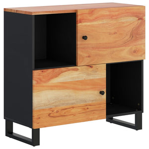 Credenza con 2 Ante 80x33x75 cm in Legno Massello di Acaciacod mxl 104492