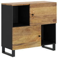 Credenza con 2 Ante 80x33x75 cm in Legno Massello di Mango 352924