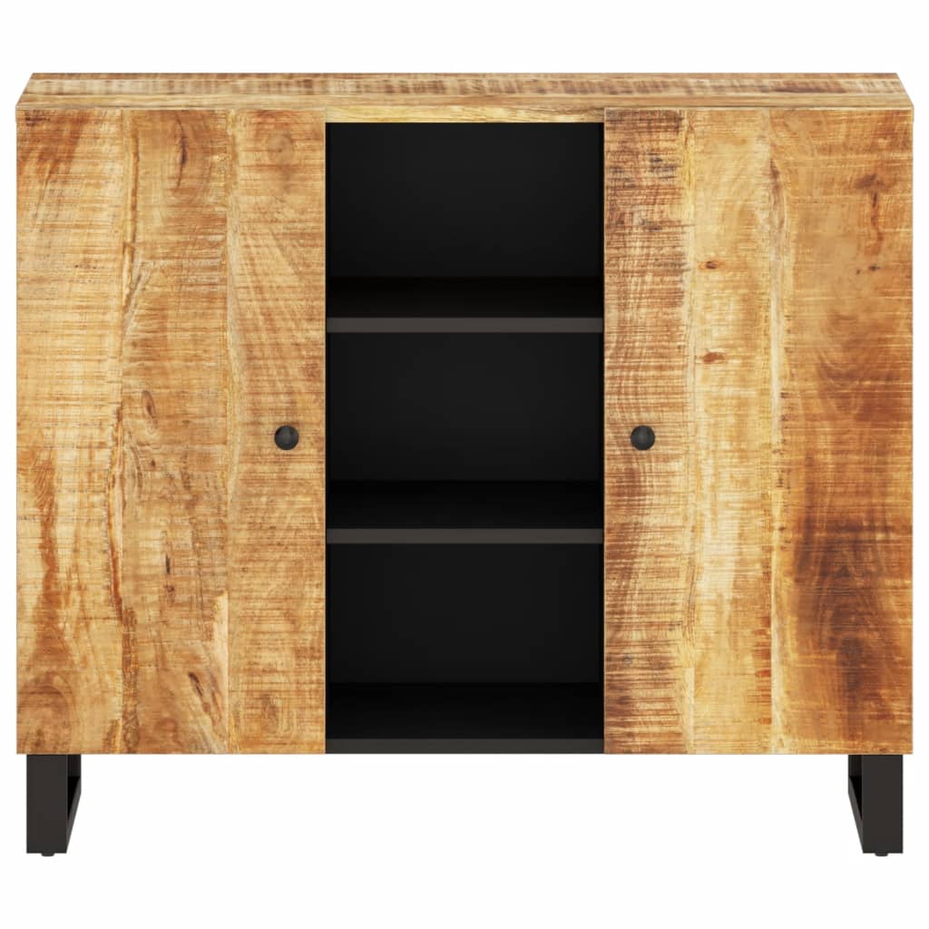 Credenza con 2 Ante 90x33x75 cm in Legno Massello di Mangocod mxl 127312
