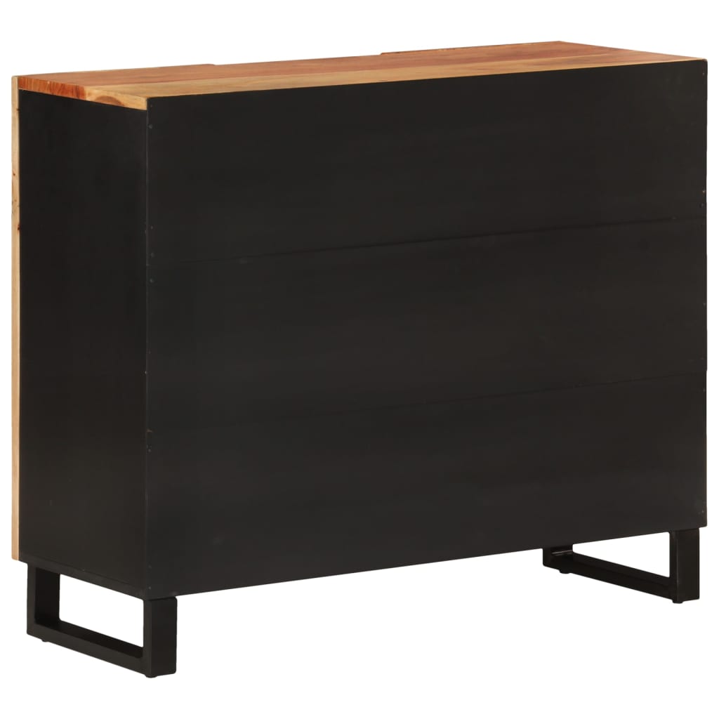 Credenza con 2 Ante 90x33x75 cm in Legno Massello di Acacia 352926