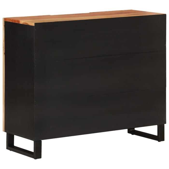 Credenza con 2 Ante 90x33x75 cm in Legno Massello di Acacia 352926