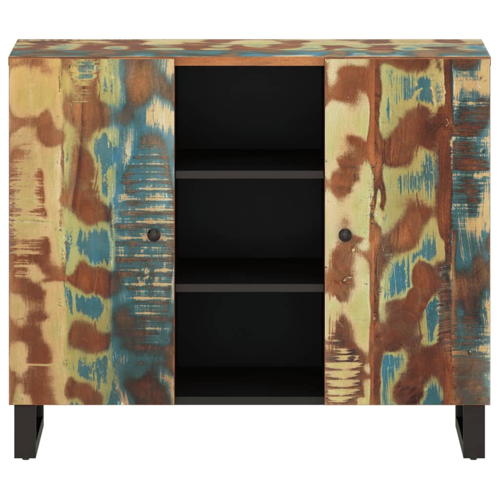 Credenza con 2 Ante 90x33x75 cm in Legno Massello di Recupero 352927