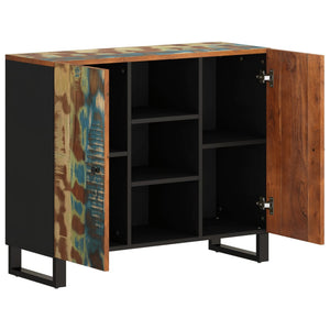 Credenza con 2 Ante 90x33x75 cm in Legno Massello di Recupero 352927