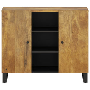 Credenza con 2 Ante 90x33x75 cm in Legno Massello di Mango 352928