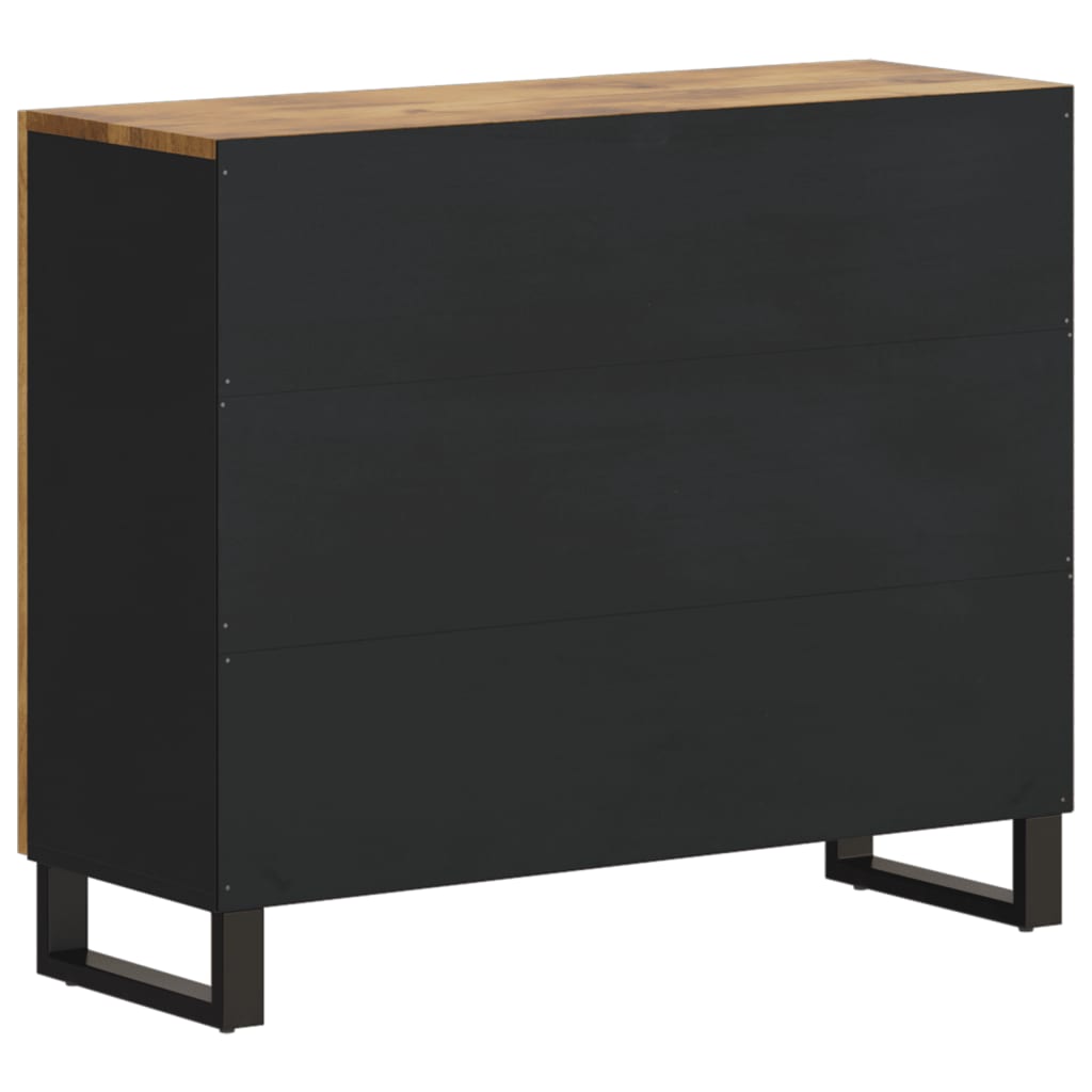 Credenza con 2 Ante 90x33x75 cm in Legno Massello di Mango 352928