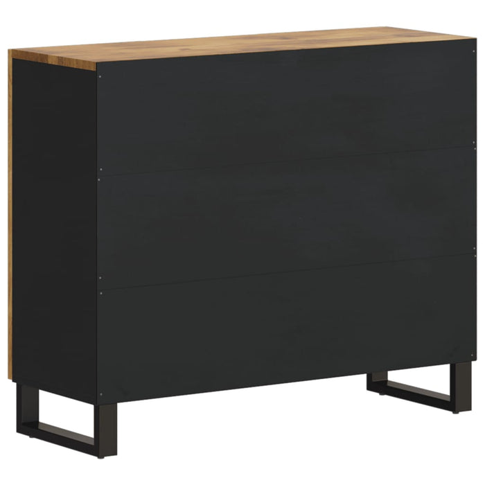 Credenza con 2 Ante 90x33x75 cm in Legno Massello di Mango 352928
