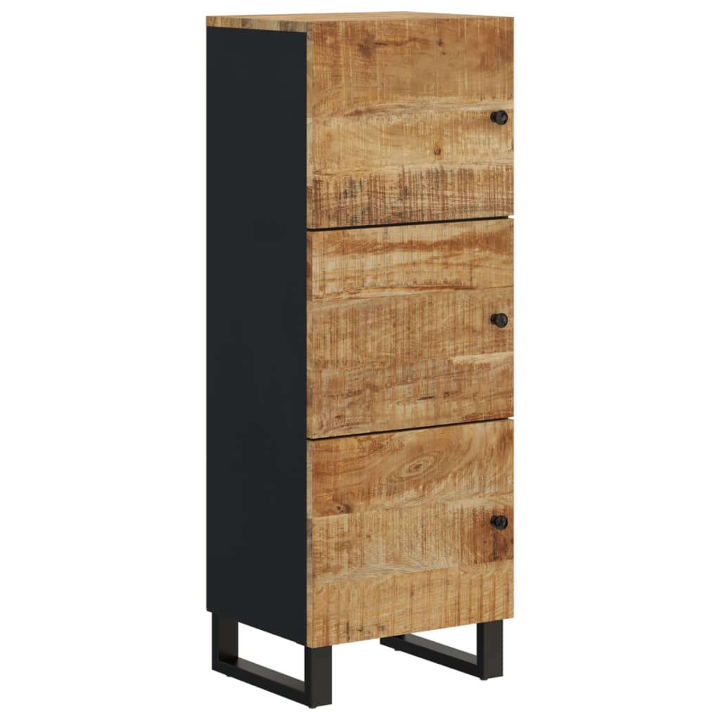 Credenza con 3 Ante 40x33x110 cm Legno Massello Mango e Ferro 352929