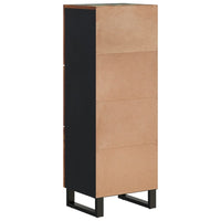 Credenza con 3 Ante 40x33x110cm Legno Massello Recupero e Ferro 352931