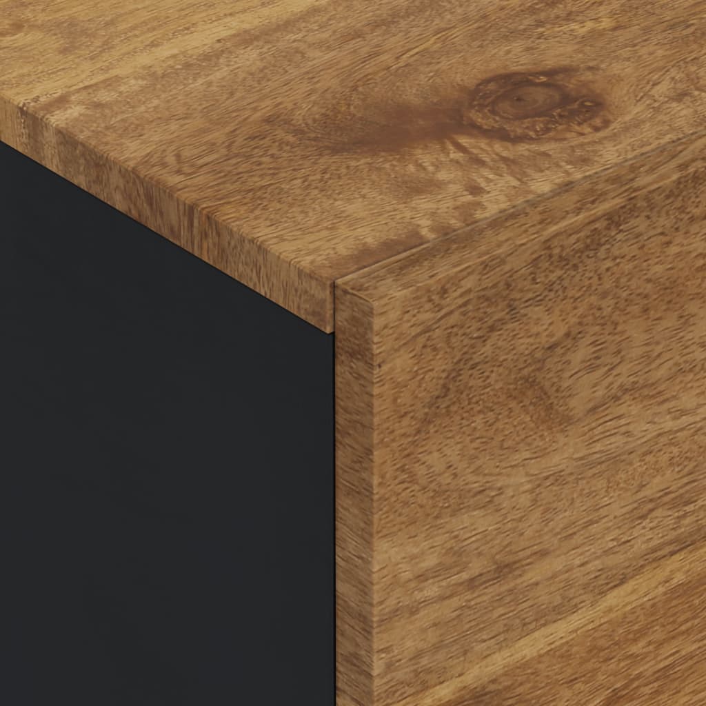 vidaXL Credenza con 3 Ante 40x33x110 cm Legno Massello Mango e Ferro
