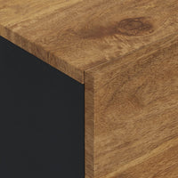 vidaXL Credenza con 3 Ante 40x33x110 cm Legno Massello Mango e Ferro