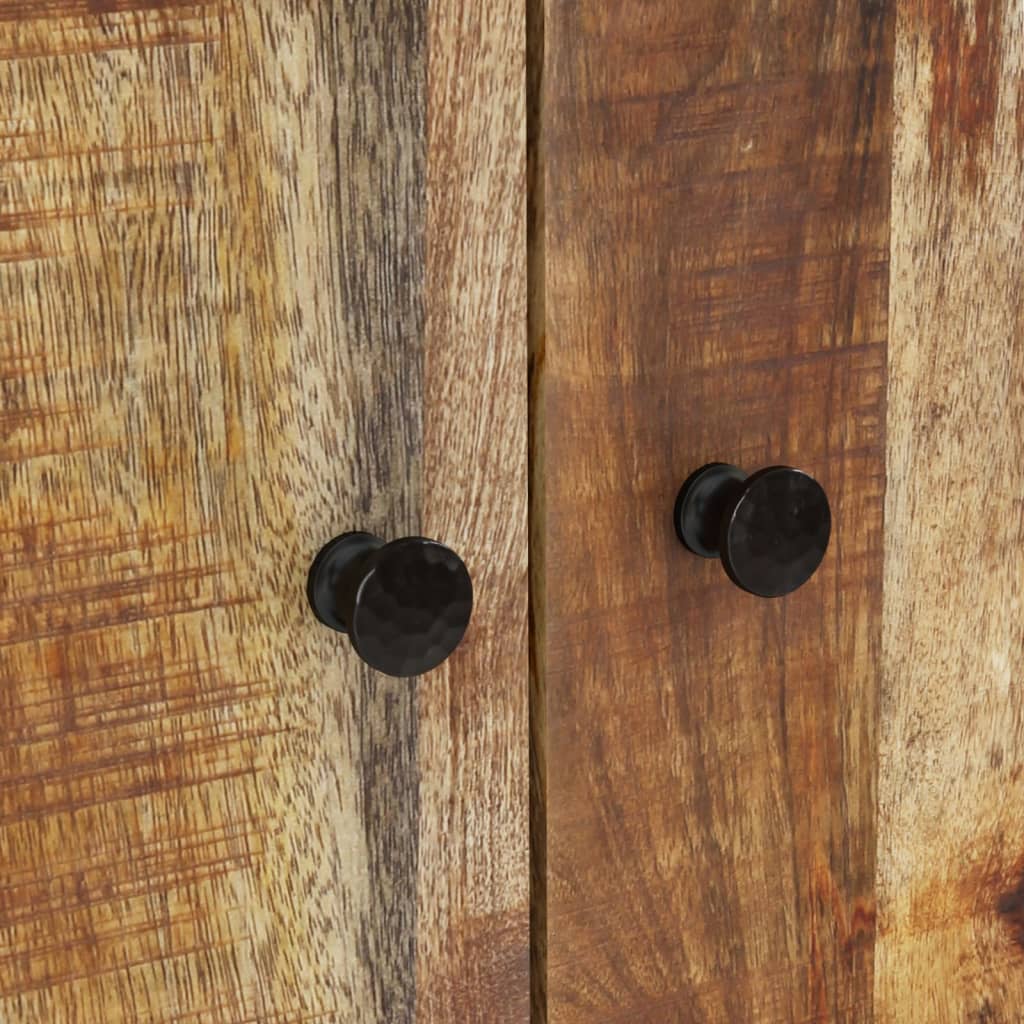 Credenza con Cassetto 60x33x100 cm Legno Massello Mango e Ferro 352933