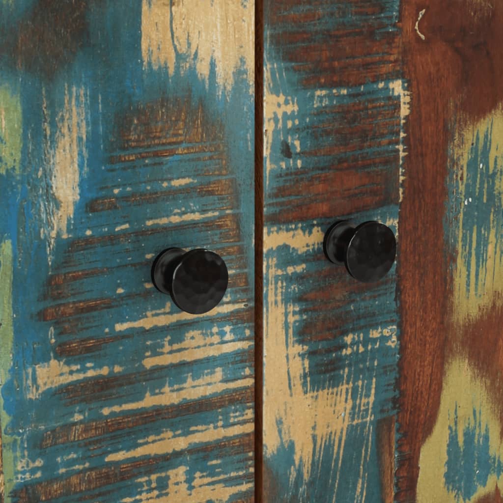 vidaXL Credenza con Cassetto 60x33x100 Legno Massello Recupero e Ferro