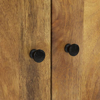 Credenza con Cassetto 60x33x100 cm Legno Massello Mango e Ferro