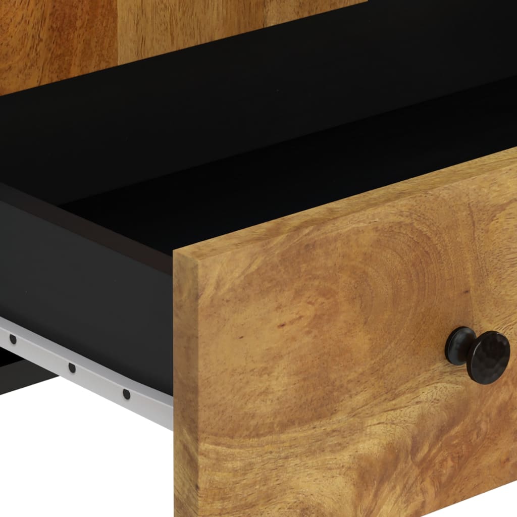 Credenza con Cassetto 60x33x100 cm Legno Massello Mango e Ferro 352936