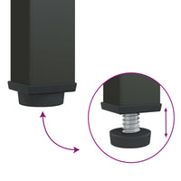 Comodino Nero 50x35x60 cm Vetro e Acciaio 352997