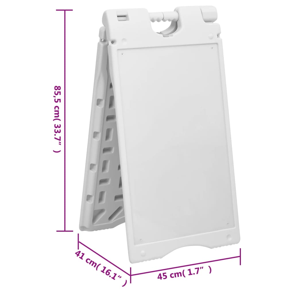 Lavagna da Marciapiede a Cavalletto Grigia 45x7x84,5 cm in HDPE 154403