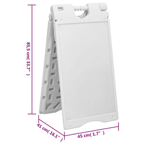 Lavagna da Marciapiede a Cavalletto Grigia 45x7x84,5 cm in HDPE 154403