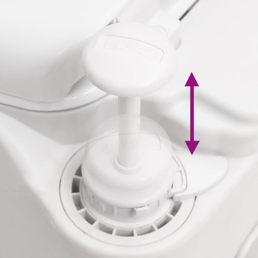 Toilette Integrata da Campeggio Bianca 24x17 L HDPE e Acciaio 154409