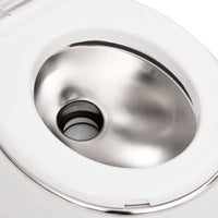 vidaXL Toilette Integrata da Campeggio Bianca 24x17 L HDPE e Acciaio