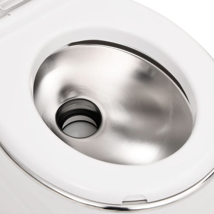 vidaXL Toilette Integrata da Campeggio Bianca 24x17 L HDPE e Acciaio