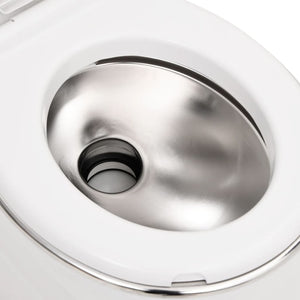 Toilette Integrata da Campeggio Bianca 24x17 L HDPE e Acciaio 154409